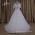 Robe de mariée perlée Robe de mariée exquise Flare Sash